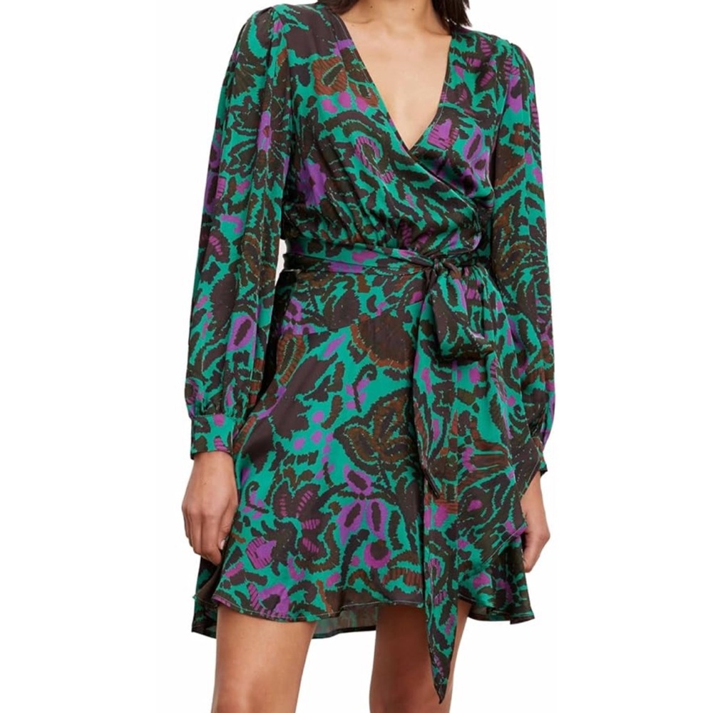 Velvet by Graham & Spencer Long Sleeve Wrap Dress- Bridget